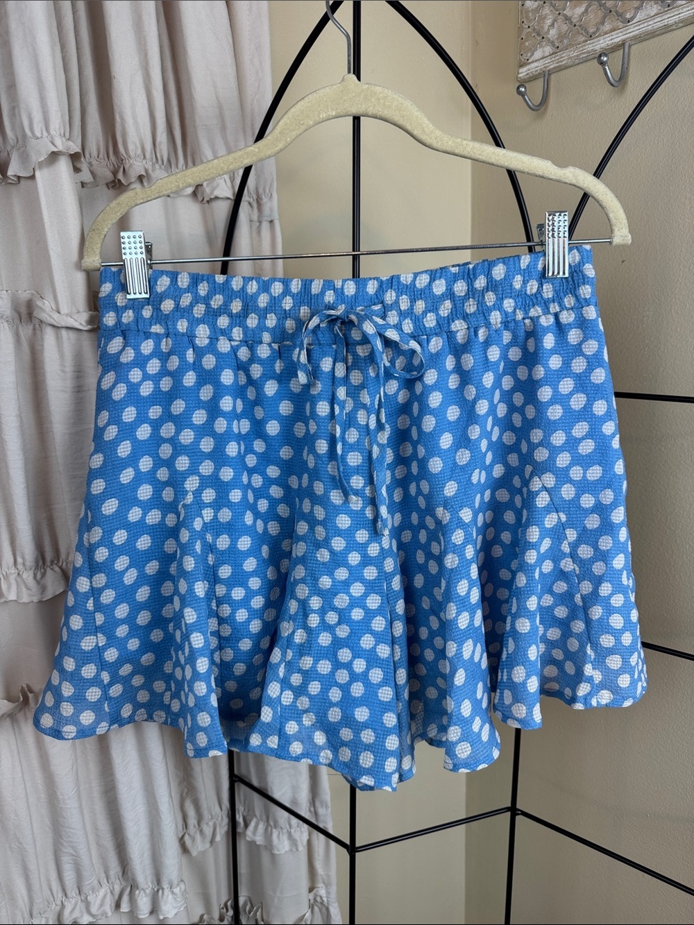 Heartloom Blue Polka Dot Skater Skirt Skort Women's Small NWOT Never Worn